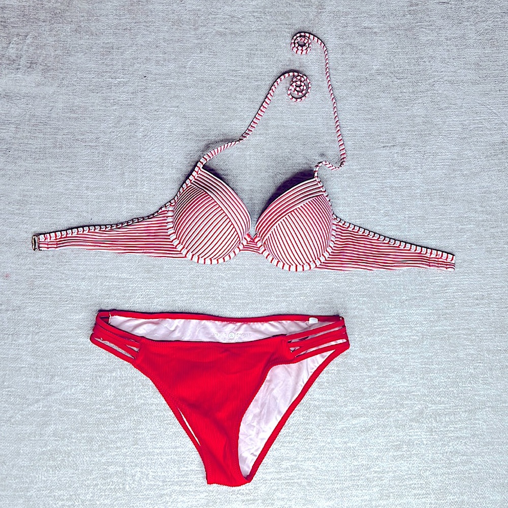 striped bikini